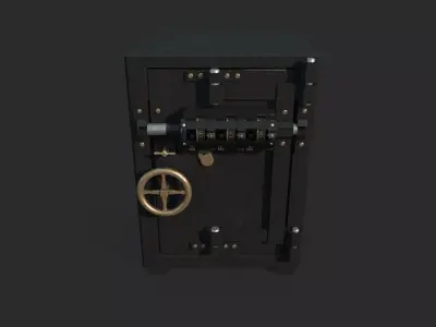 Antique furniture safe 3D model
