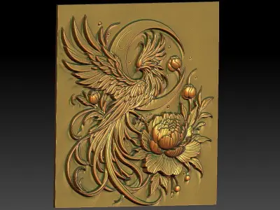 5 phoenix CNC Relief Model 3D print model