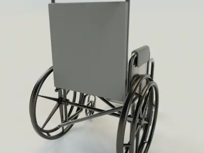 Simplistic Wheelchair 3D model