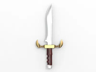 Old Knife Low-poly 3D model buy