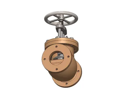 Industrial Glob Valve 3D model