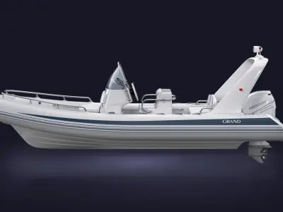 Inflatable Boat Grand Silver Line Cruiser S650GL and Mercury Verado 350 3D model