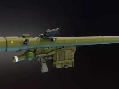 Piorun MANPADS Low-poly 3D model