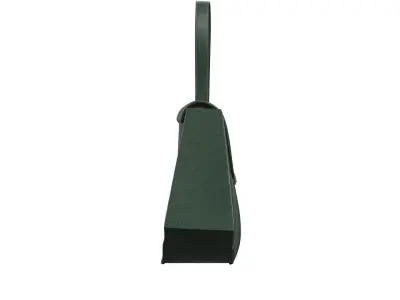 Dark green Leather Flap Bag 3D model