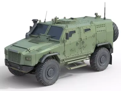 ATV Zetor Gerlach Armored tactical vehicle  Low-poly 3D model