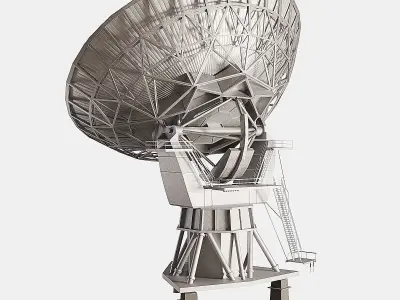 Radio  Telescope VLA  Low-poly 3D model