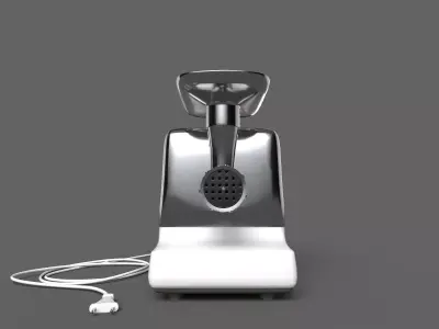 Electric Meat Grinder 3D Model High Poly Kitchen Appliance Free 3D model