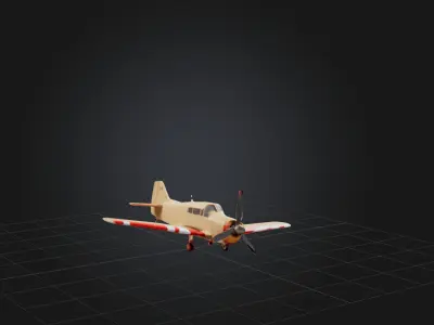 Model airplane Low-poly 3D model