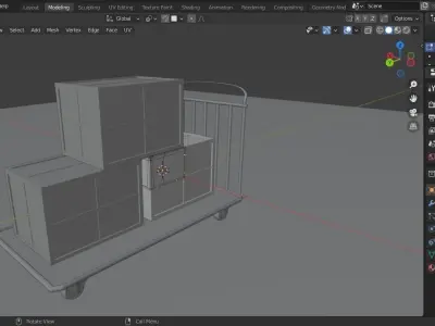 box wooden transporter Free 3D model