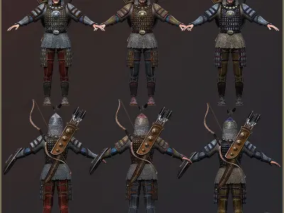 Adam Archer Playable Character Low-poly 3D model