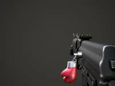 Boxing Glove Weapon Charm - Low Poly Game Ready Low-poly 3D model