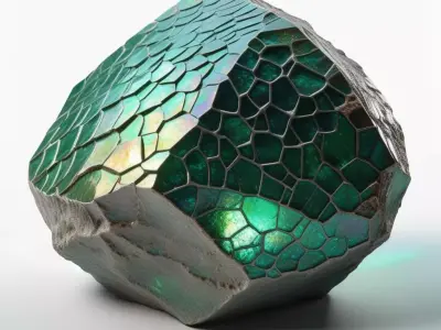 Mystic Iridescent Crystal Shard 3D model