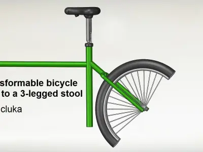 Transformable bicycle seat Free 3D model