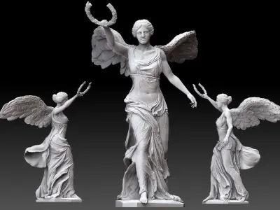 Winged Victory of Samothrace  nike reconstruction 3D print model