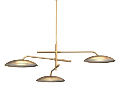 ASHER PENDANT - ANTIQUED BRASS 3D model