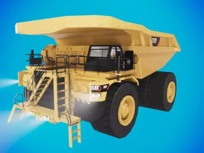 Mining Truck Low-poly 3D model from CGTrader