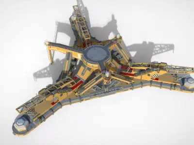 Sci fi platform 2 3D model