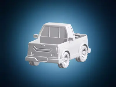 Pickup Toy Vehicle Miniature 3D print model