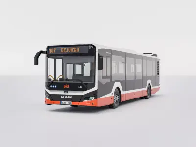 MAN Lions City bus Prague PID - Autobusy Praha 3D model