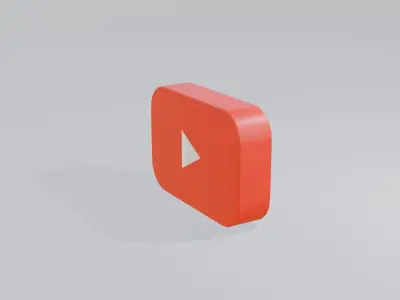 YouTube Logo Low-poly 3D model purchase
