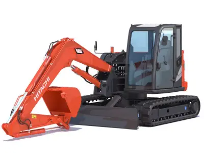 Compact Excavator Hitachi ZX85USB 3D model