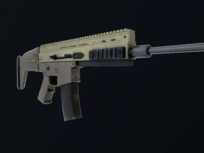 SCAR AR Low-poly 3D model