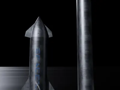 Starship Superheavy Model 3D model