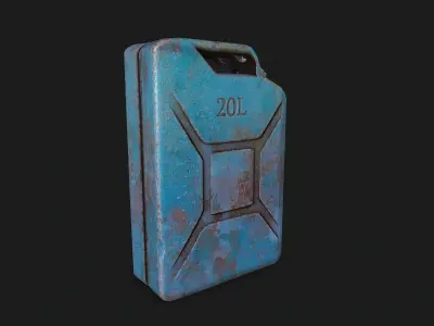 Jerrycan gas can Low-poly 3D model order