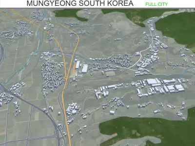 Mungyeong South Korea Free low-poly 3D model