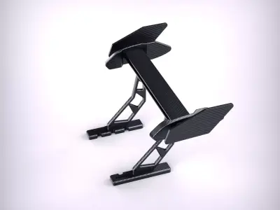 Spoiler tech module industrial tuning wing 3D model