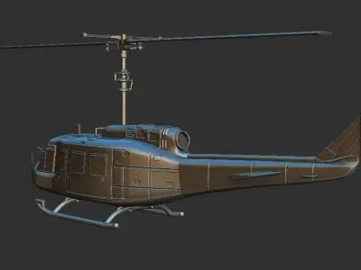 Campana UH-1D Huey 3D print model