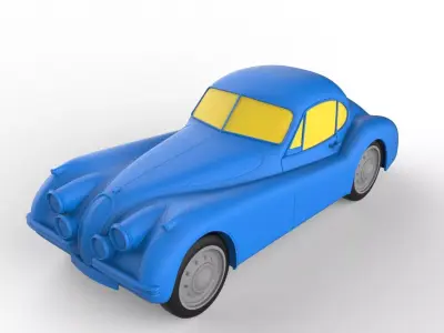 Jaguar 1953 Classic Car 3D print model