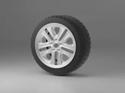 Wheel 3d Free low-poly 3D model