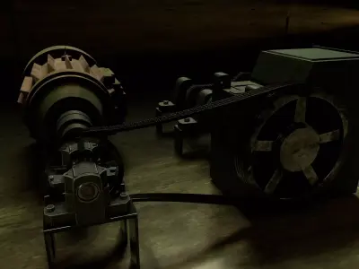 mechanical motor 3D model