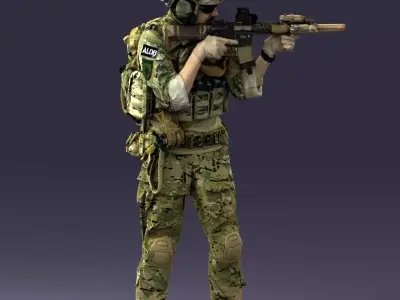 000167 Special Forces Soldier 0722 3dp 3D print model