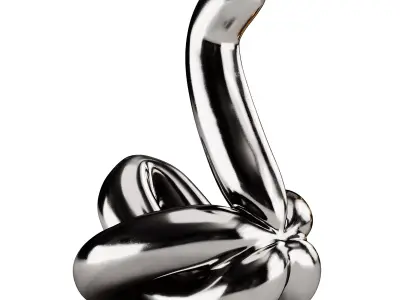 Balloon Swan Sculpture 3D model purchase