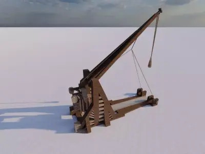 Medieval Catapult 3D model shop