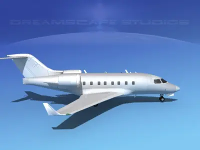 Bombardier Challenger CL-605 Bare Metal 3D model