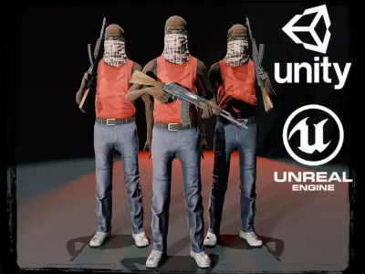 Local Insurgent-01 - Low Poly Low-poly 3D model