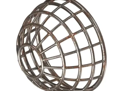 Rusty Steel Cage 3D model