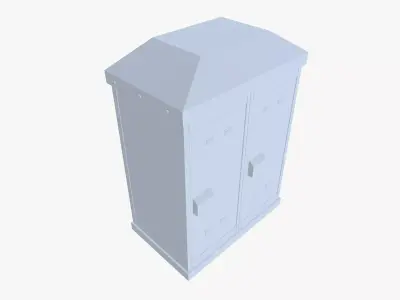 Electric Control Panel Box Low-poly 3D model