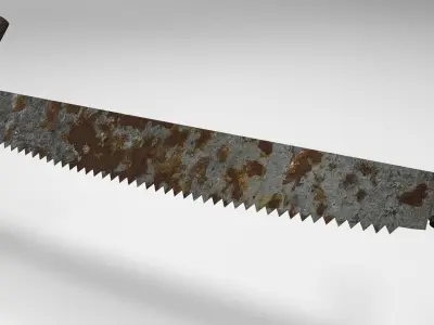 Pack of 9 Medieval farm tools Low-poly 3D model