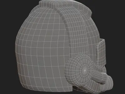 Helmet plastic mask protection pollution ball  Low-poly 3D model
