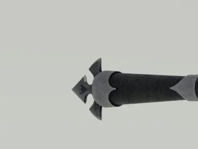 Medieval Battleaxe Low-poly 3D model