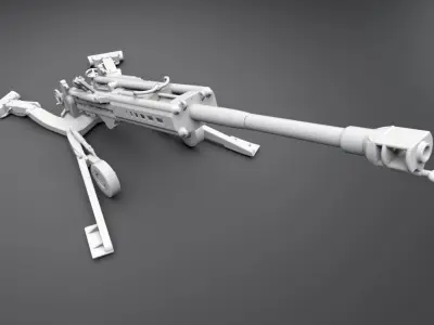 M777 Howitzer Scale model 3D print model