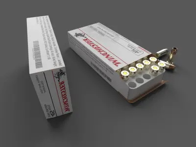 Ammunition Box 45 ACP  Low-poly 3D model