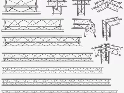 Mini Triangular Truss 009 3D print model