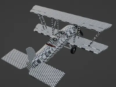 Chess Plane Low-poly 3D model