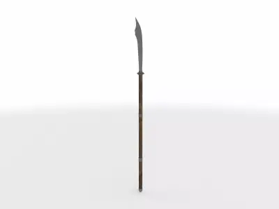 japanese samurai naginata yari 01  3D model