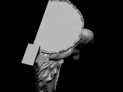 Mermaid Wall plinth 3D model